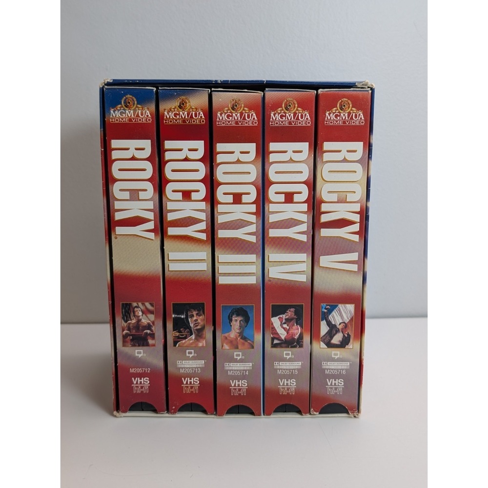Rocky 1-5 VHS  20th Anniversary Collection Sylvester Stallone Complete